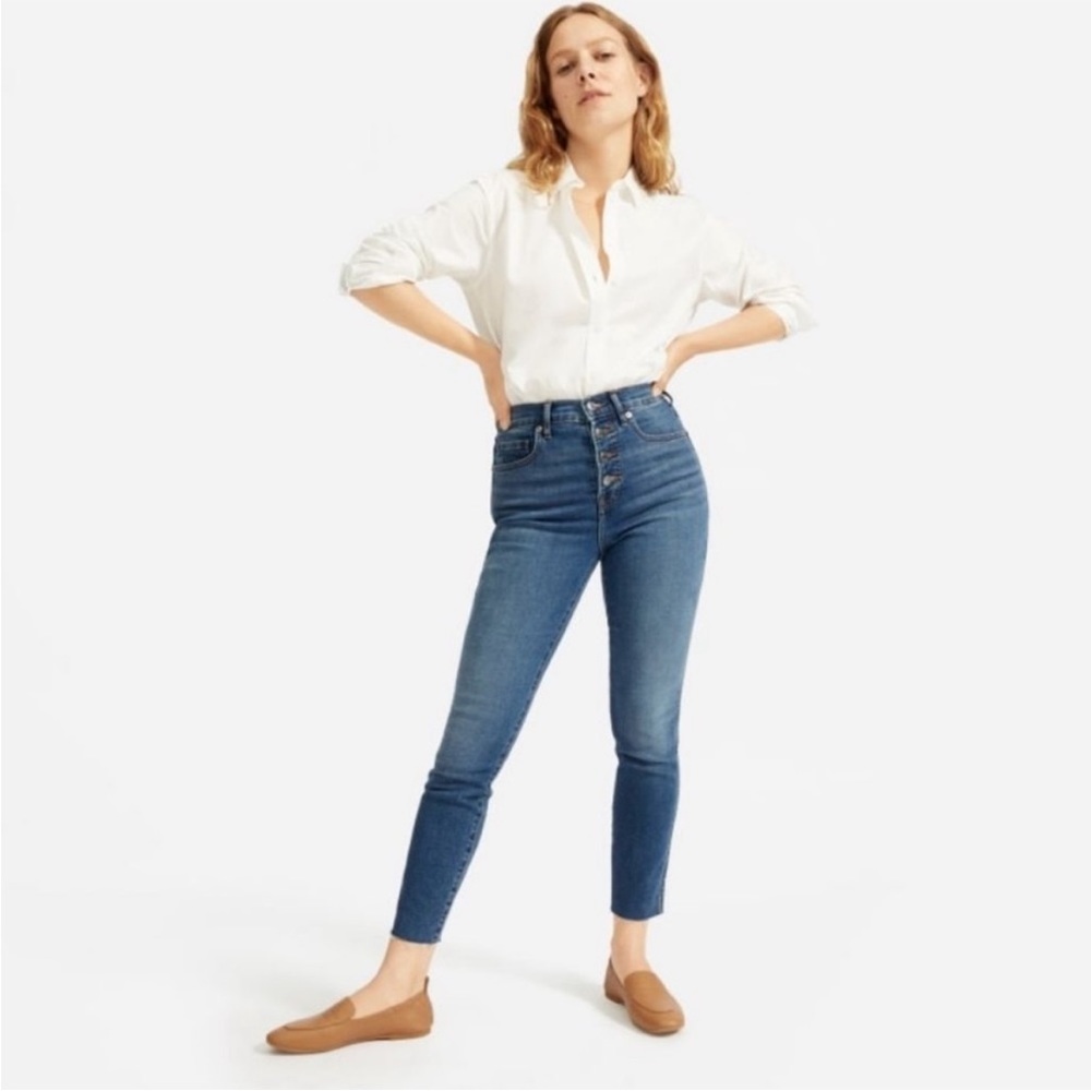 EVERLANE The Vintage Skinny Ankle denim jeans Buttonfly high rise womens size 26